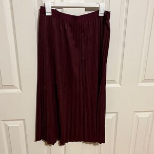 DKNY Deep Red A-Line Skirt